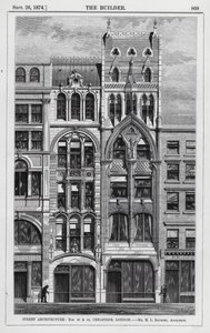 Street Architecture, Nos 48 and 49, Cheapside, London (engraving) by English School