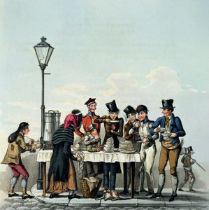 Street Breakfast engraved by G.Hunt by English School