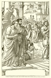 Street Pageant in Rome (Returning from the Games, Brutus, Cassius, and Caesar) by English School
