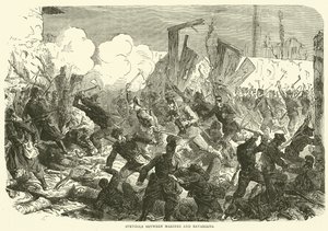 Struggle Between Marines and Bavarians, December 1870 by English School