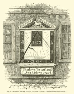 Sun-Dial in the Temple, London by English School