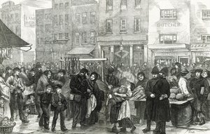 Sunday Morning in the New Cut, Lambeth by English School