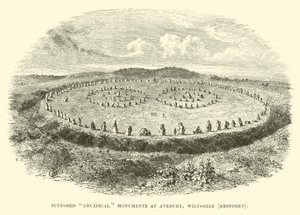 Supposed Druidical Monuments at Avebury, Wiltshire, Restored by English School