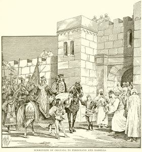 Surrender of Granada to Ferdinand and Isabella by English School