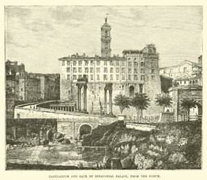 Tabularium and Back of Senatorial Palace, from the Forum by English School