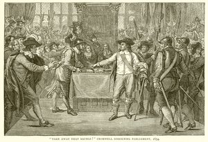 Take away that Bauble! Cromwell dissolving Parliament, 1654 by English School