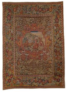 Tapestry Hanging from Chastleton House Set, Birth of Pharez and Zarah, the Sons of Judah and Tamas, from Genesis XXXVIII, Made in Sheldon, England, c.1595