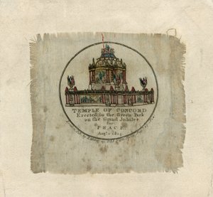 Temple of Concord to celebrate the Peace of 1814 by English School