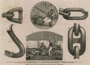 Testing Chains and Cables in the Test House, Woolwich Dockyard by English School