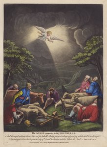 The Angel appearing to the Shepherds by English School