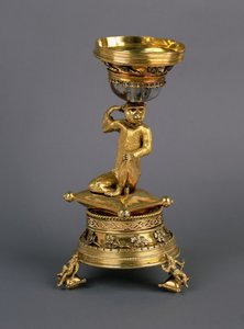 The Ape Salt, presented to New College, Oxford by Archbishop Warham in 1516, c.1450-1500