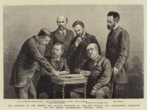 The Approach of the British and Russian Frontiers in Asia, the Russian and Anglo-Indian Delegates at the Recent Geographical Congress, Venice by English School