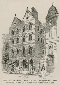 The Athenaeum and Notes and Queries new offices in Breams Buildings, Chancery Lane, London by English School