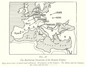 The Barbarian Invasions of the Roman Empire by English School