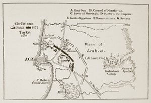 The Battle of Acre, 4th October 1189 by English School