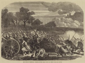The Battle of Weissenburg, Struggle between German Troops and French Turcos and Zouaves by English School