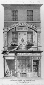 The Bible, Crown and Constitution, Cornhill, London by English School