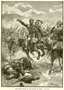 The Black Prince at the Battle of Crecy by English School