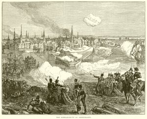 The Bombardment of Copenhagen by English School