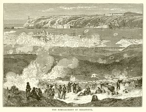 The Bombardment of Sebastopol by English School