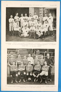 The Bombay Gymkhanas and The London Caledonians, football teams featured in The Illustrated Sporting and Dramatic News, 21st November 1891