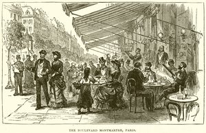 The Boulevard Montmartre, Paris by English School