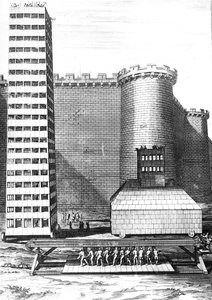 The Brick Tower and Musculus at the Siege of Marseilles, engraved by Cornelis Huyberts, illustration from Caesars Commentaries translated into English by William Duncan, published 1753 by English School