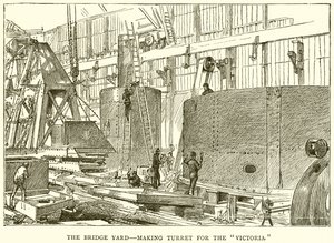 The Bridge Yard--Making Turret for the Victoria by English School