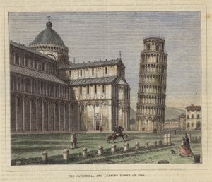 The Cathedral and Leaning Tower of Pisa by English School