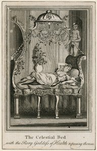The Celestial Bed, with the Rosy Goddess of Health Reposing Thereon by English School