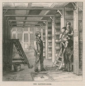 The Central Post Office Telegraph Establishment: The Battery Room by English School