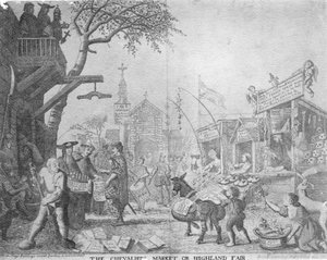 The Chevaliers Market, or Highland Fair, published by George Bickham the Younger, 1745 by English School