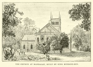 The Church at Mandalay, Built by King Mindone-Min by English School