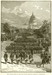 The Closing Scene of the War--Grand Military Parade in Washington by English School