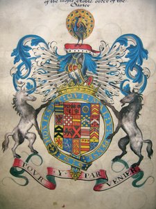 The Coat of Arms of Francis, 6th Earl of Rutland by English School