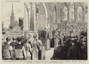 The Consecration of the New English Church of St Alban, Copenhagen, in the Presence of the Prince and Princess of Wales and the Danish Royal Family by English School