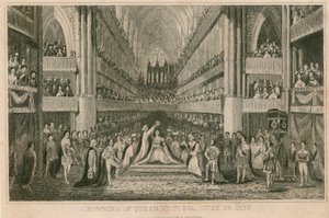 The Coronation of Queen Victoria in Westminster Abbey, 28 June 1838 by English School