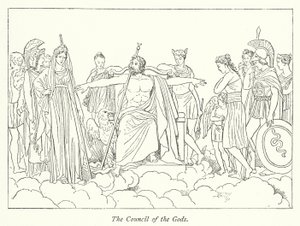 The Council of the Gods by English School