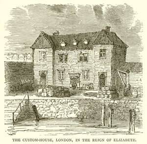 The Custom-House, London, in the Reign of Elizabeth by English School