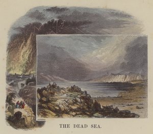 The Dead Sea (coloured engraving)