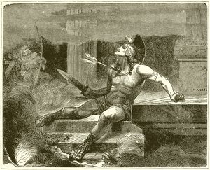 The Death of Alcibiades by English School