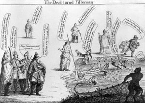 The Devil Turned Fisherman, c.1757 by English School
