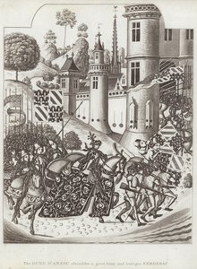 The Duke of Anjou assembles a Great Army and Besieges Bergerac by English School