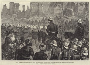 The Duke of Connaught at the Head of the Grenadier Guards marching through Alexandria by English School