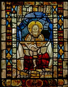 The East window depicting a composite panel of the Trinity