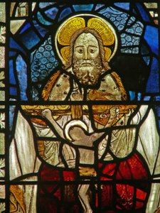 The East window depicting a composite panel of the Trinity