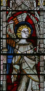 The East window depicting an angel