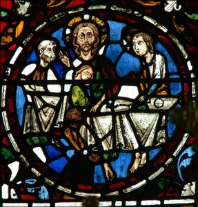 The East window depicting the Last Supper