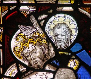 The East Window (Ew) depicting the Trinity and the Donor John Walker