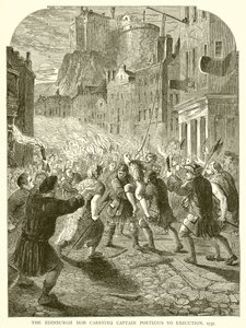 The Edinburgh Mob carrying Captain Porteous to Execution, 1737 by English School